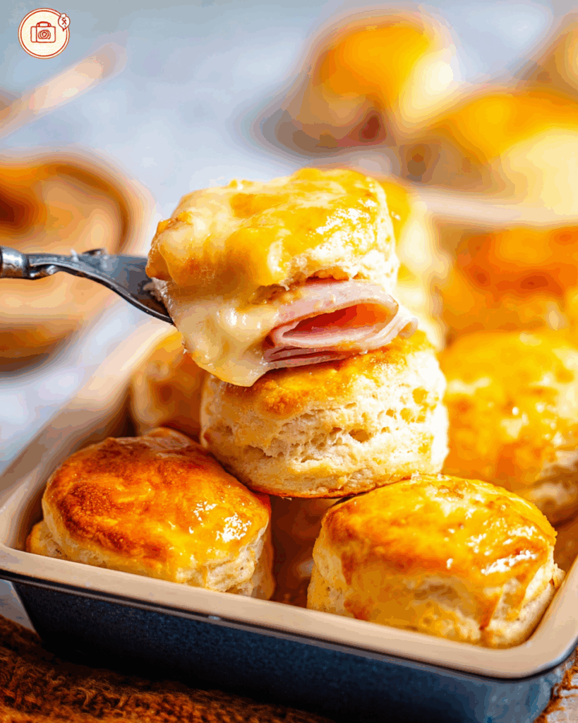 Warm Honey Ham Biscuits