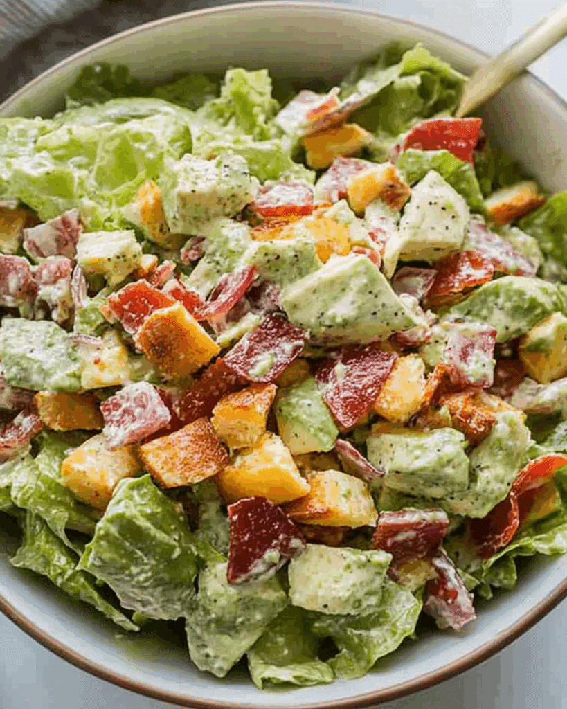 BLT Salad with Avocado Dressing 3