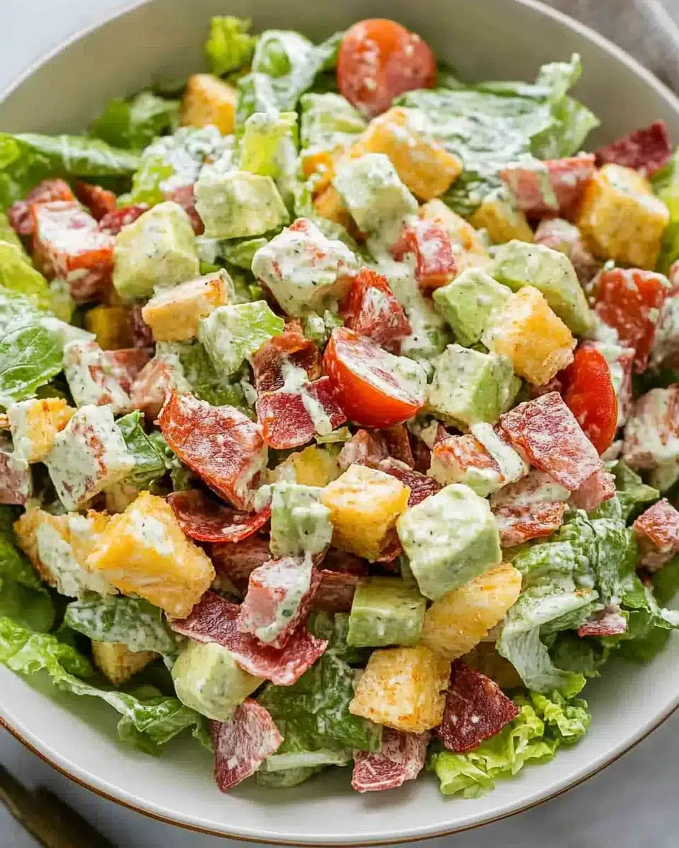 BLT Salad with Avocado Dressing: A Fresh Delight!