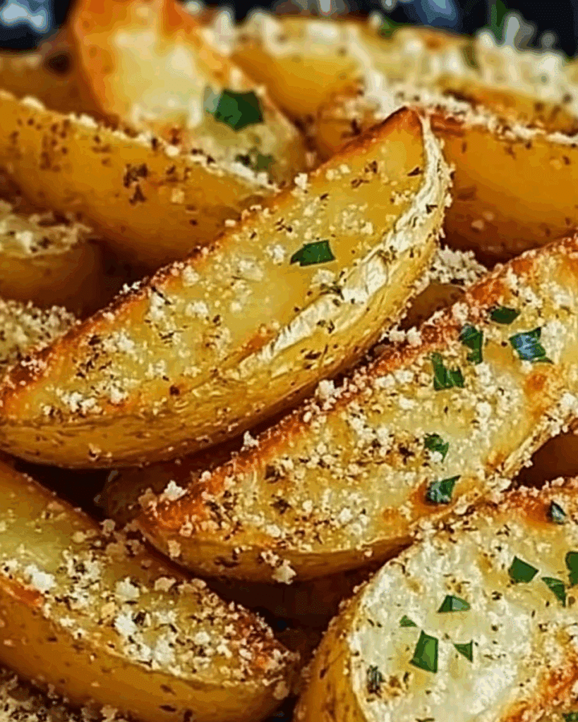 Baked Garlic Parmesan Potato Wedges 2