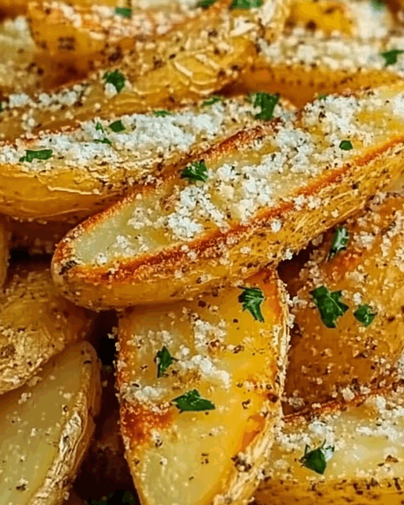 Baked Garlic Parmesan Potato Wedges 3