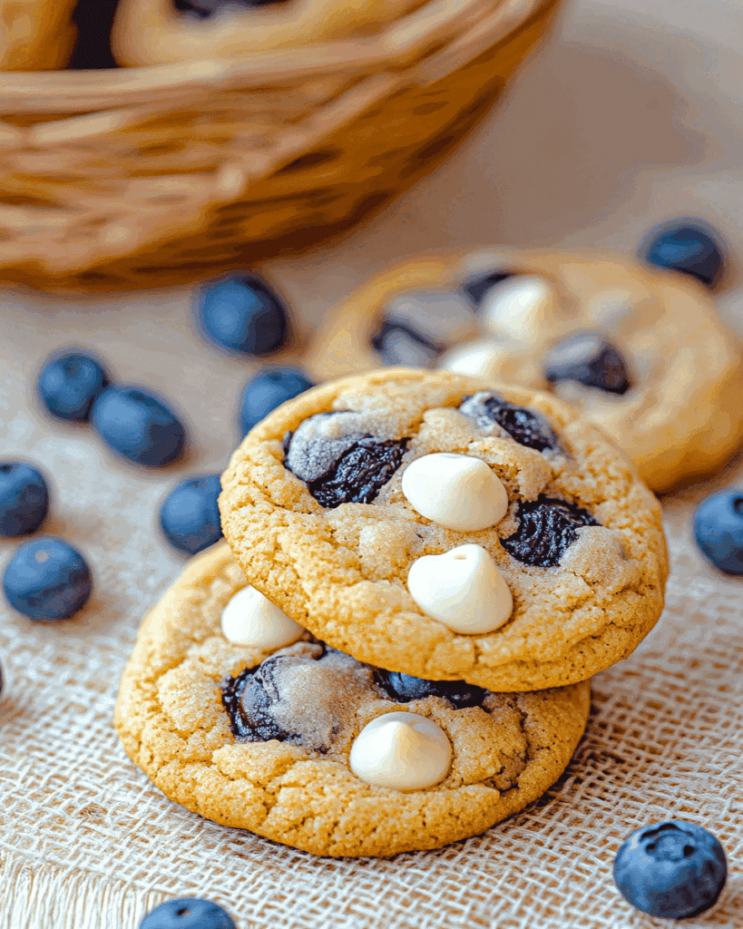 Blueberry White Chocolate Chip Cookies 3