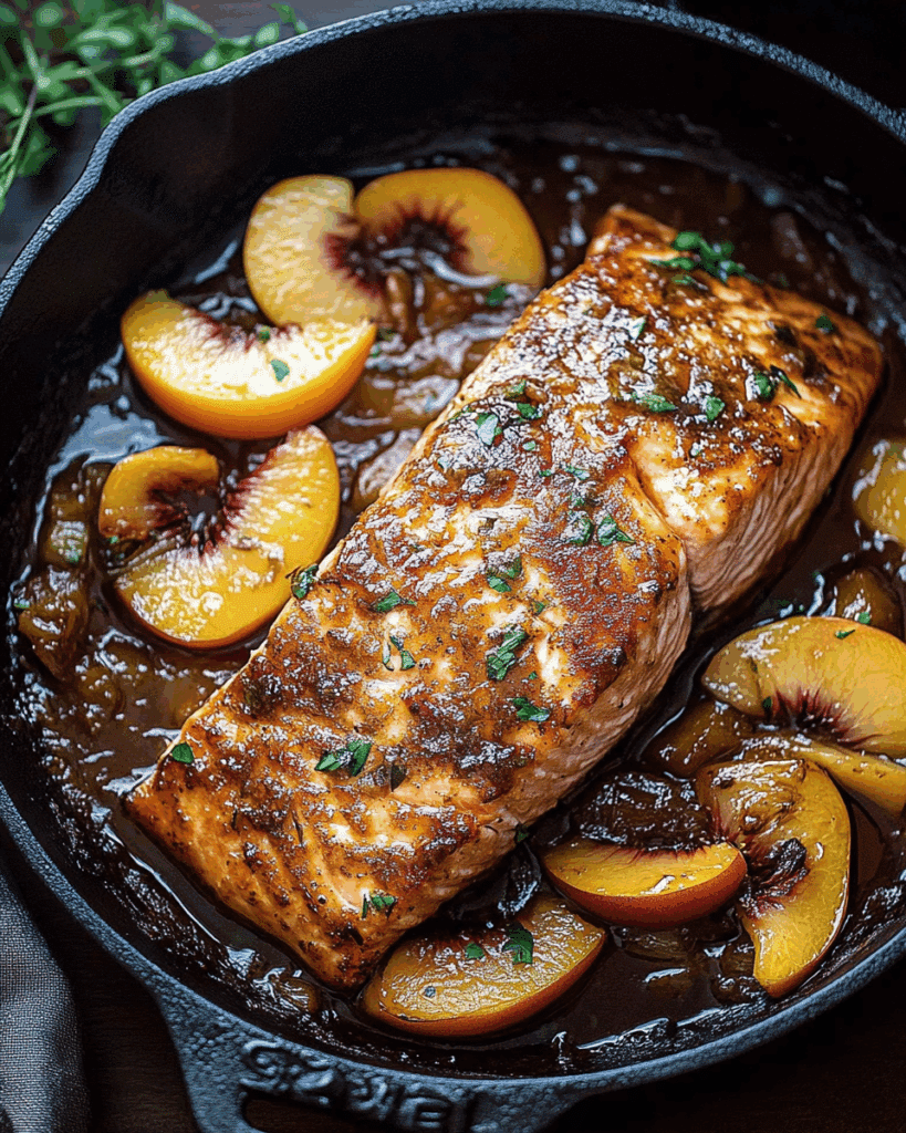 Bourbon Peach Roasted Salmon 2