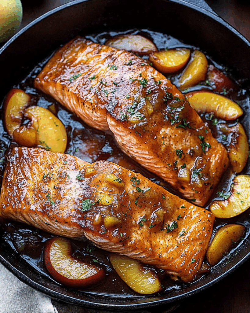 Bourbon Peach Roasted Salmon 3 1