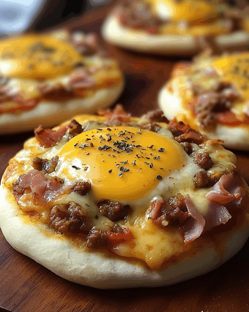 Breakfast English Muffin Pizzas 3