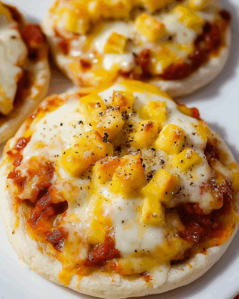 Breakfast Pizza on English Muffins 2