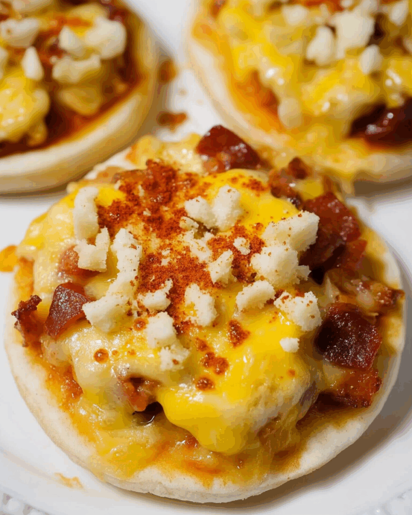 Breakfast Pizza on English Muffins