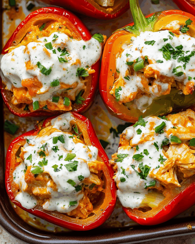 Buffalo Chicken Stuffed Peppers 2