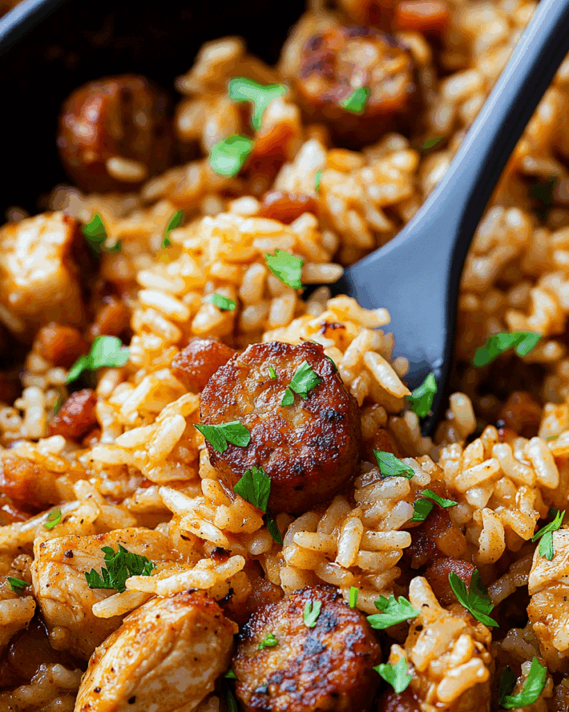 Cajun Chicken and Sausage Rice Skillet 3