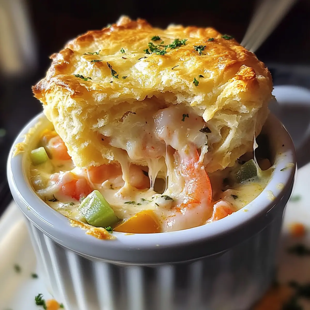 Cheddar Bay Biscuit Seafood Pot Pie – Cozy Comfort Awaits