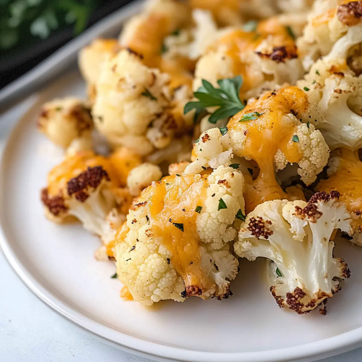 Cheddar Ranch Roasted Cauliflower jillis