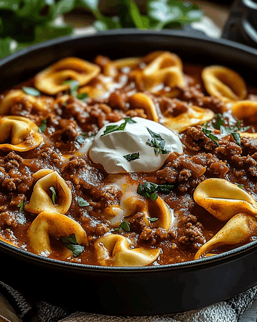 Cheesy Beef Enchiladas with Tortellini 2