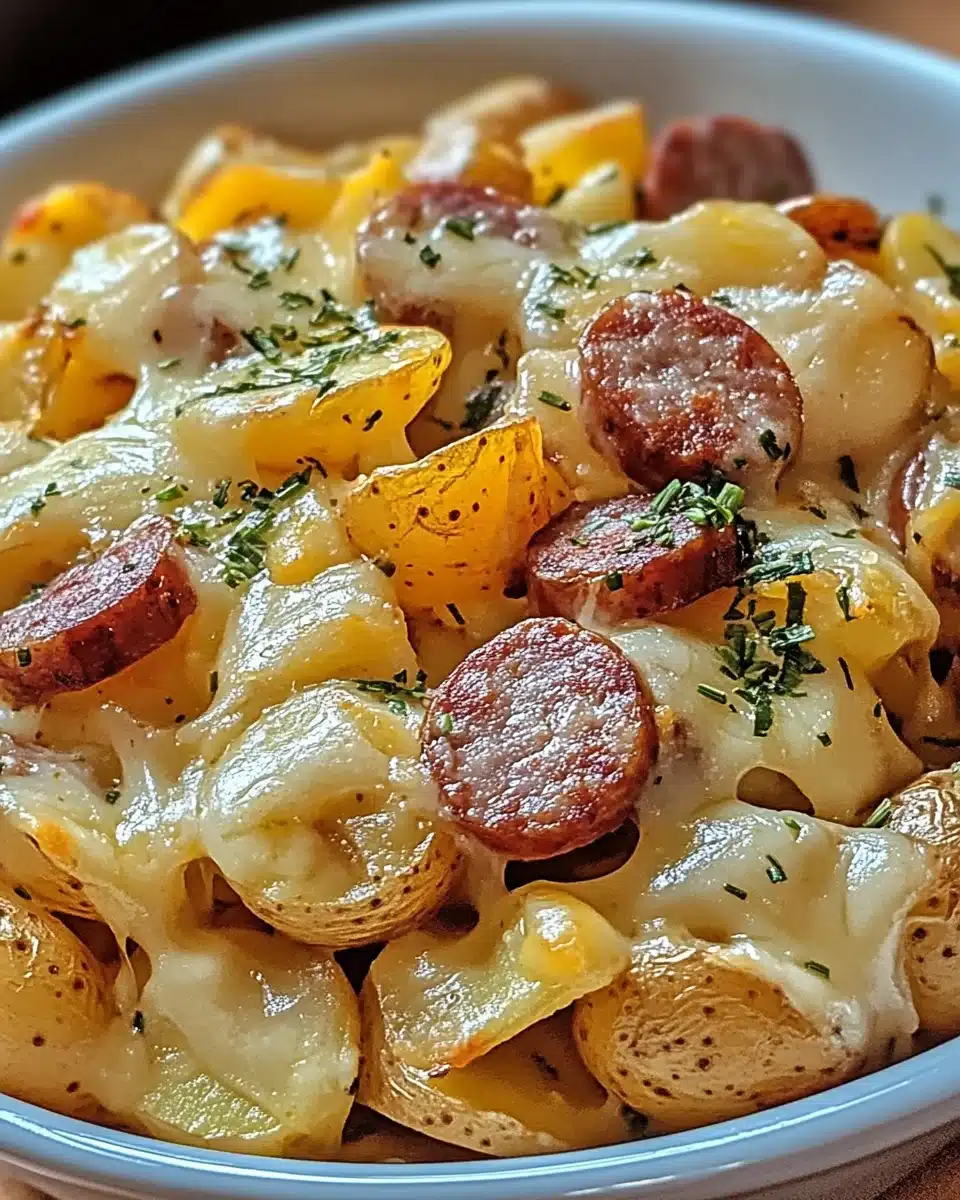 Cheesy Ranch Potatoes with Smoked Sausage Deligh*t You!