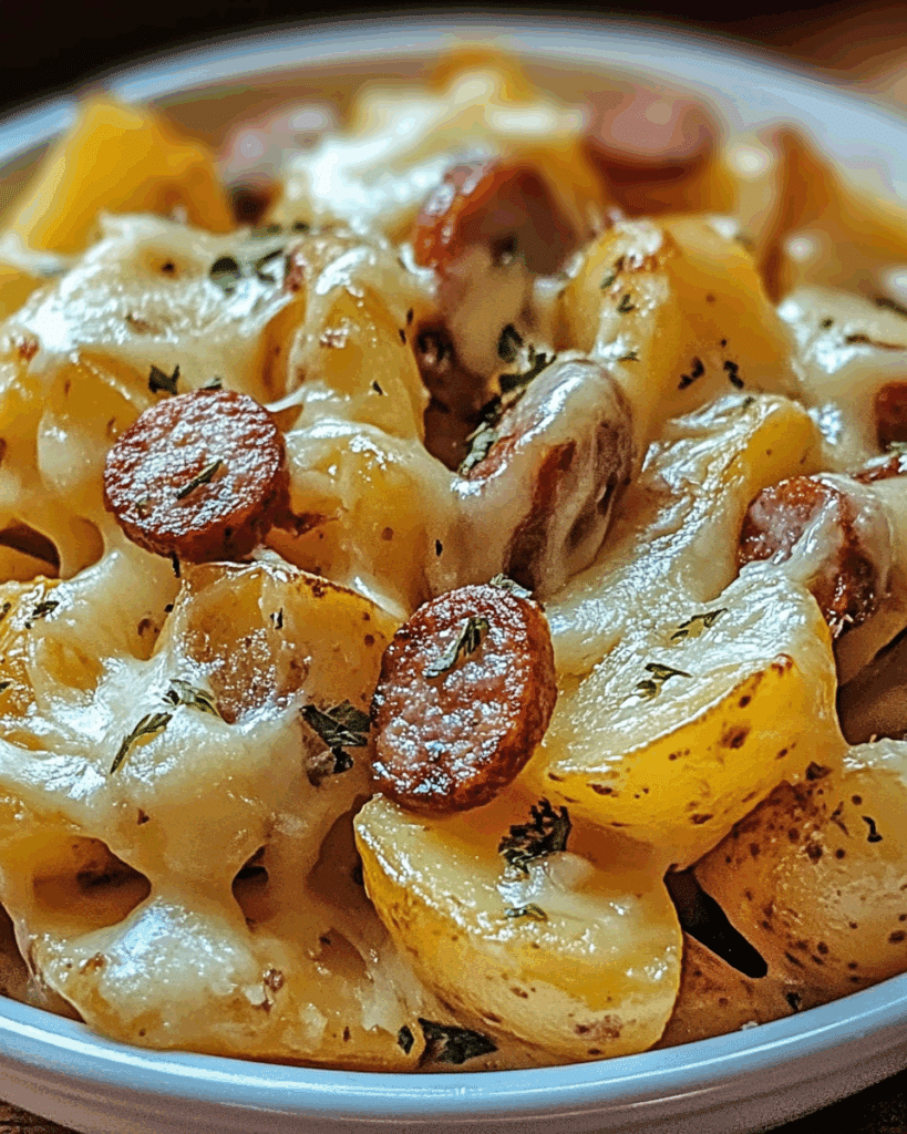 Cheesy Ranch Potatoes with Smoked Sausage 2