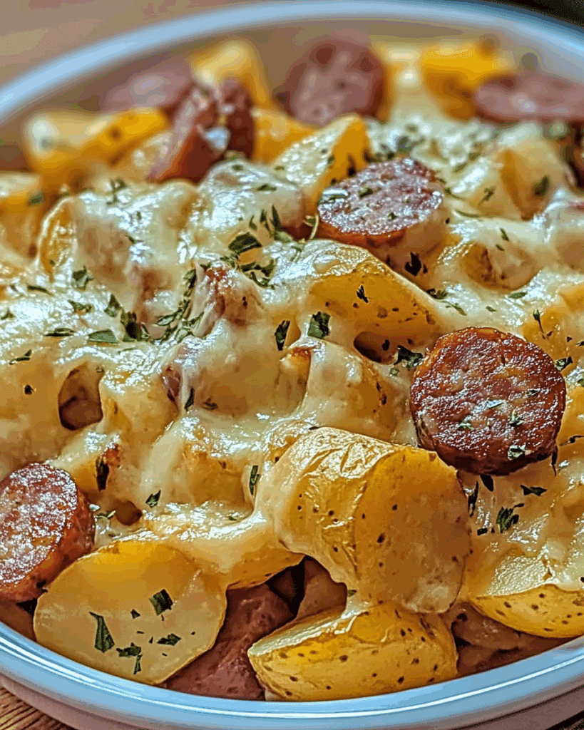 Cheesy Ranch Potatoes with Smoked Sausage 3