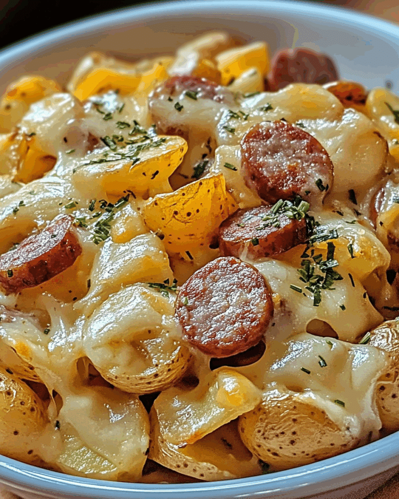 Cheesy Ranch Potatoes with Smoked Sausage