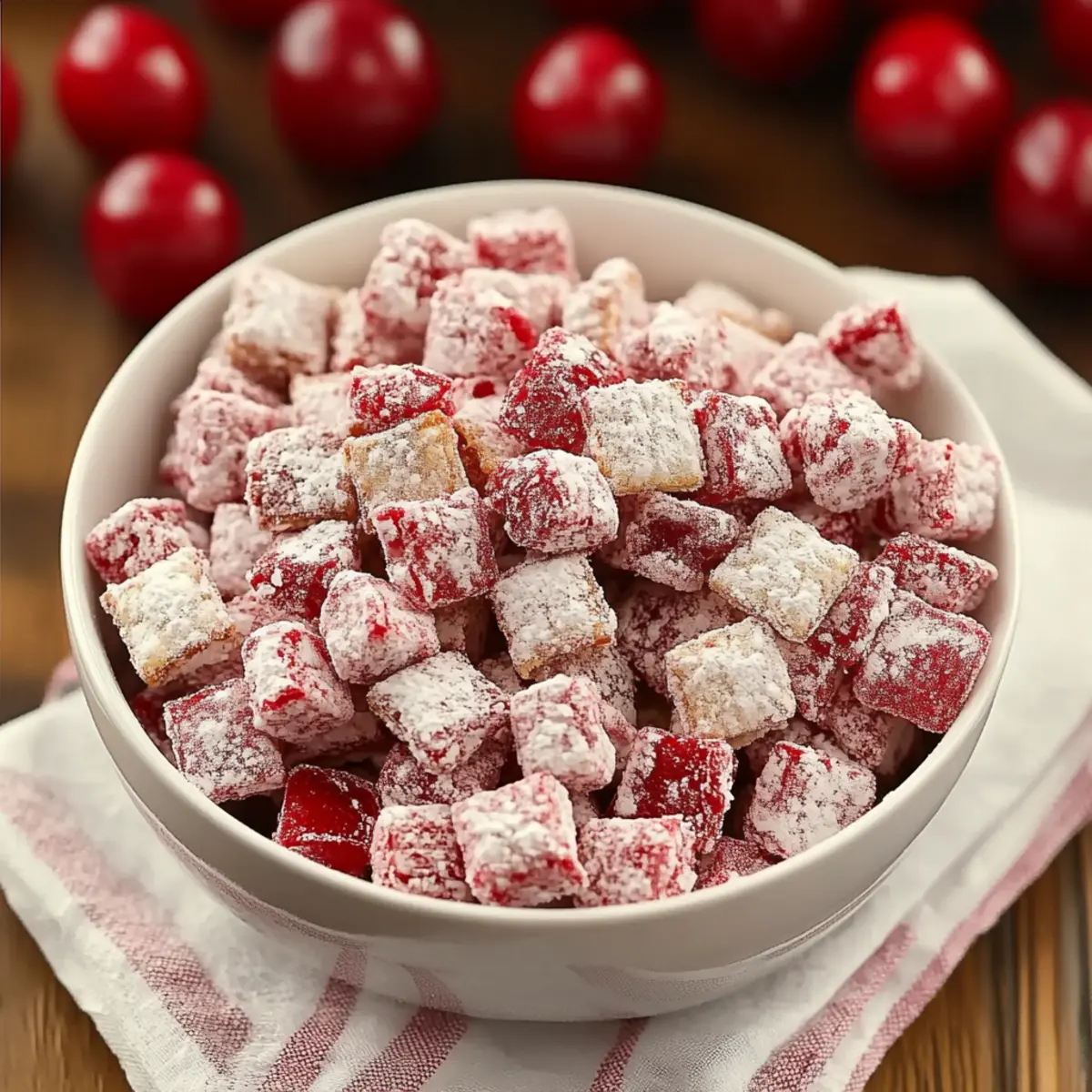 Cherry Cheesecake Puppy Chow frhejq