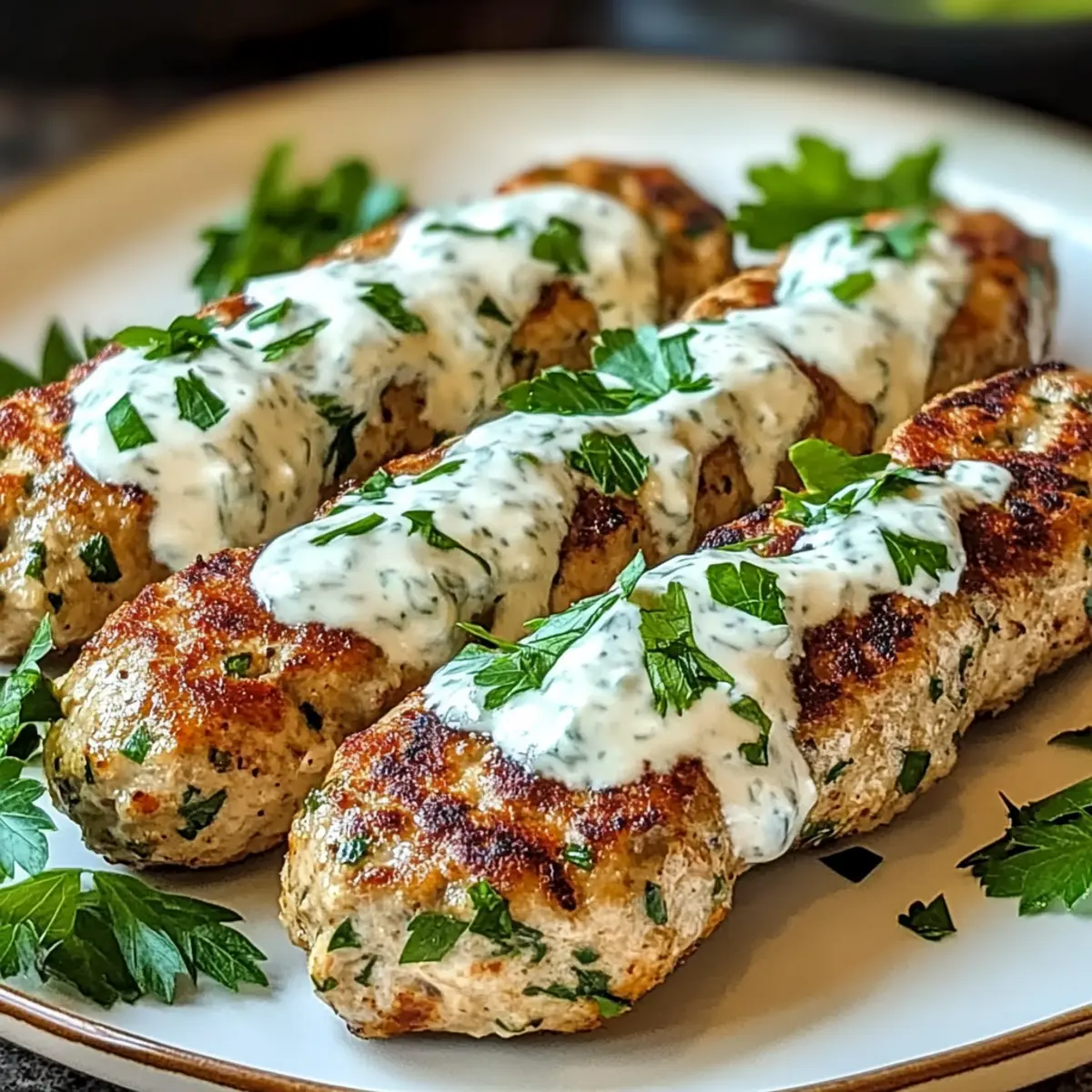 Chicken Kofta with Garlic Yogurt Sauce r2rsuq