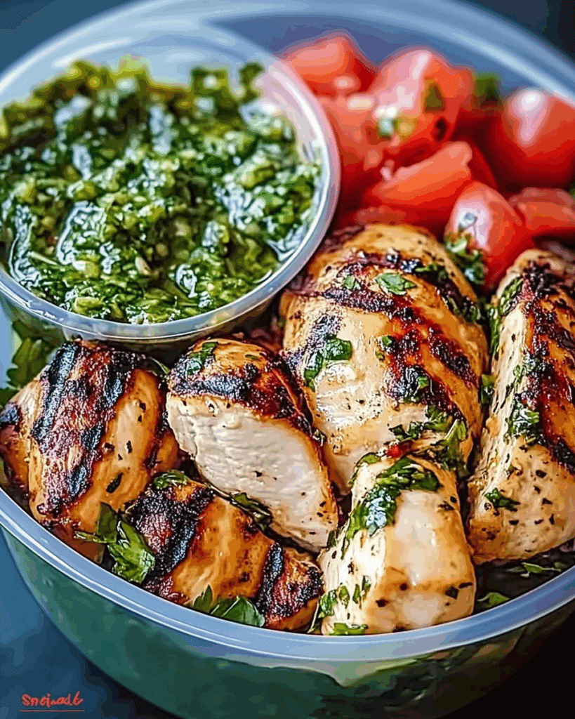 Chimichurri Grilled Chicken Bowl with Garlic Sauce 3