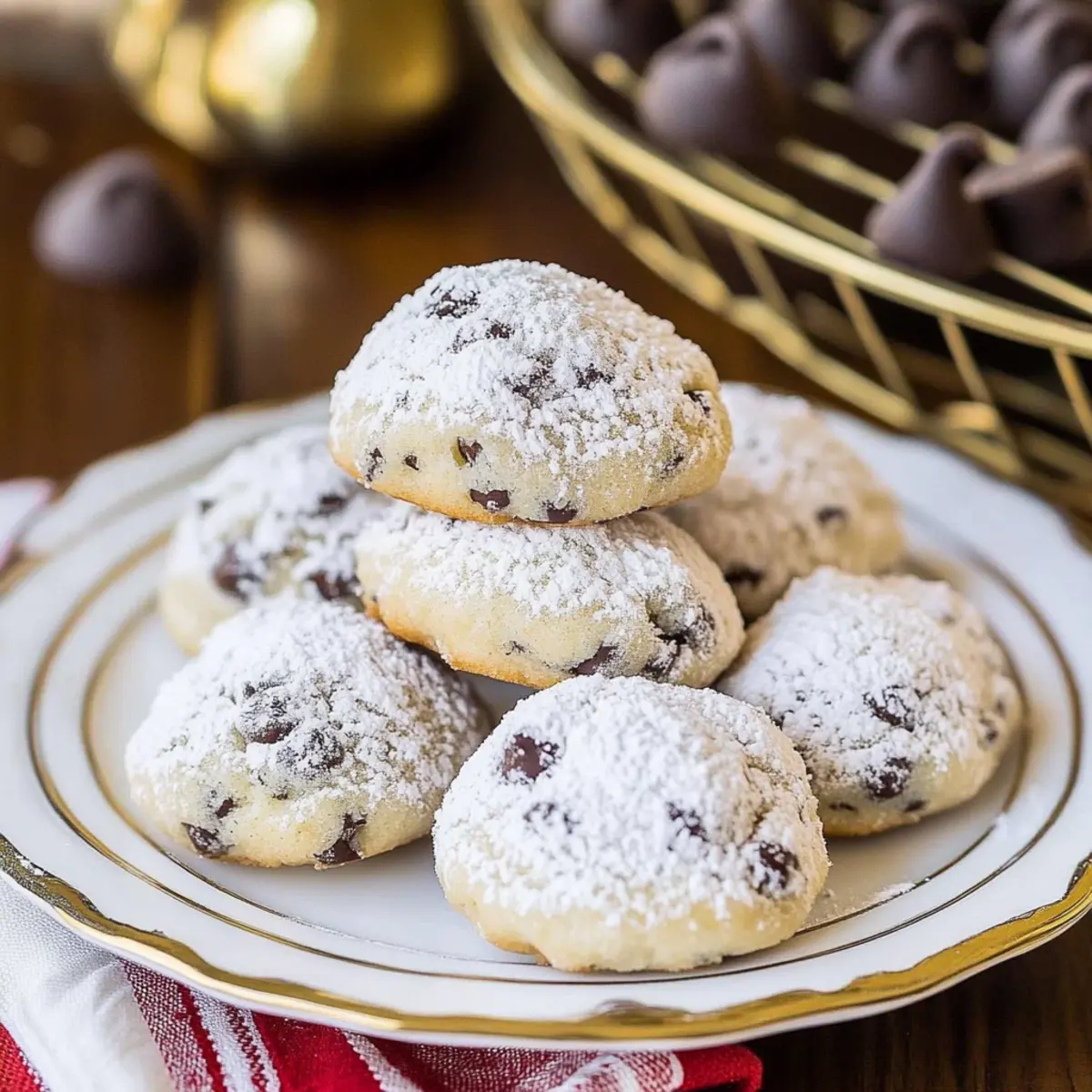 Chocolate Chip Snowball Cookies yodbsw