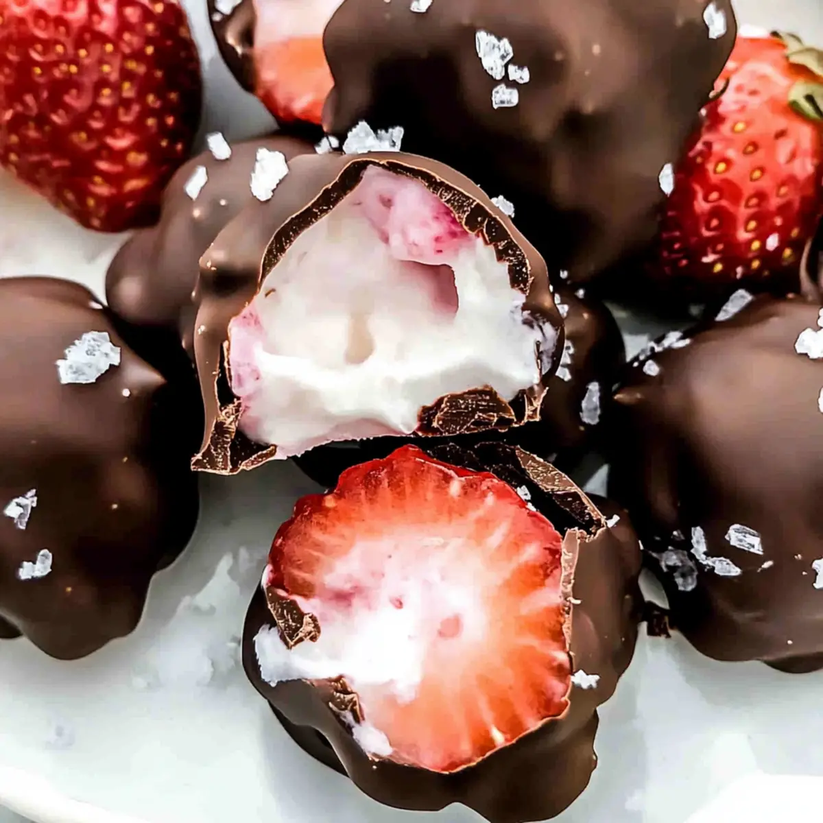 Chocolate Strawberry Frozen Yogurt Bites fytz9k