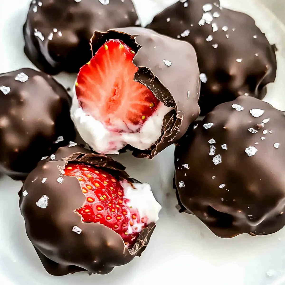 Chocolate Strawberry Frozen Yogurt Bites for Guilt-Free Indulgence