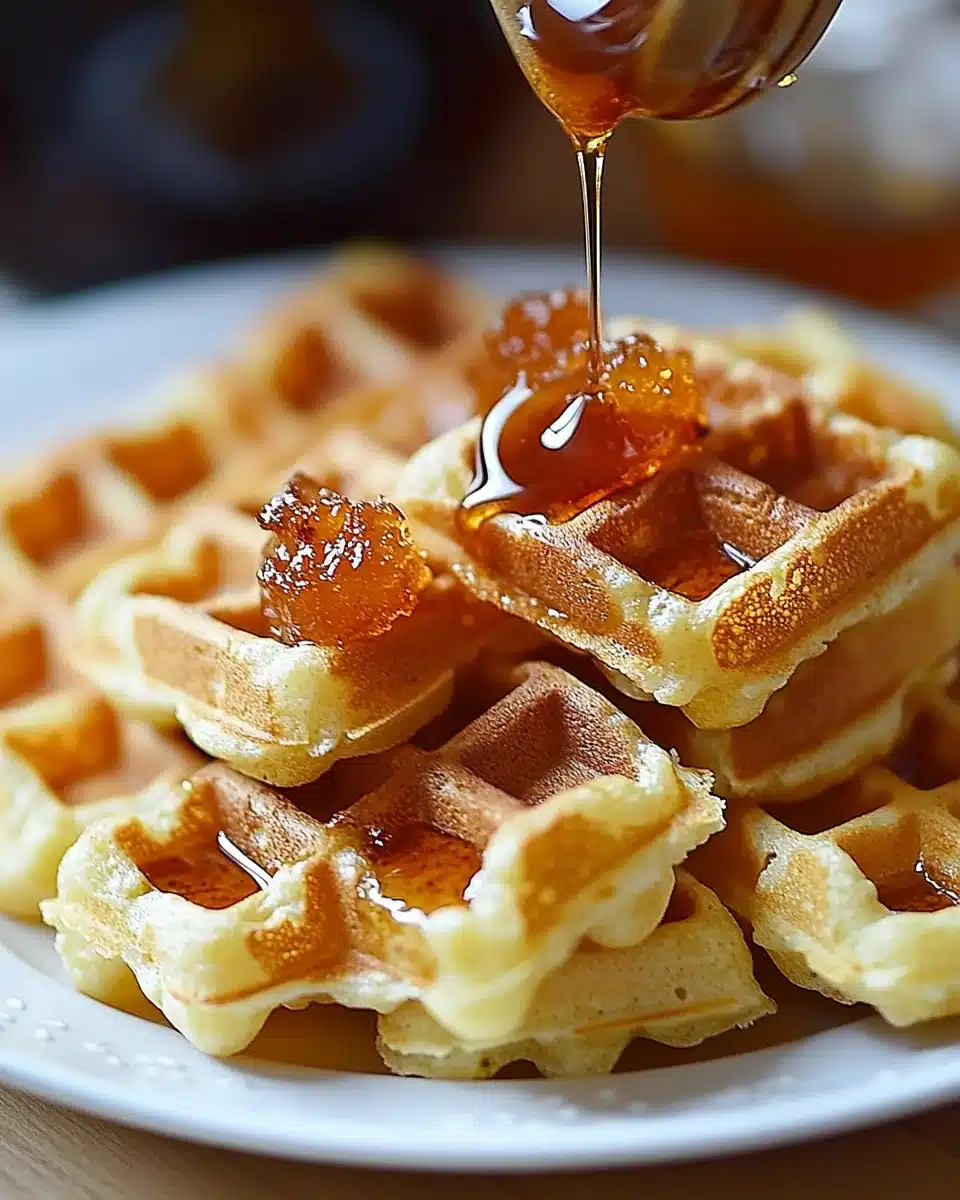 Cornbread Waffle Bites with Honey Butter Syrup: Try This!