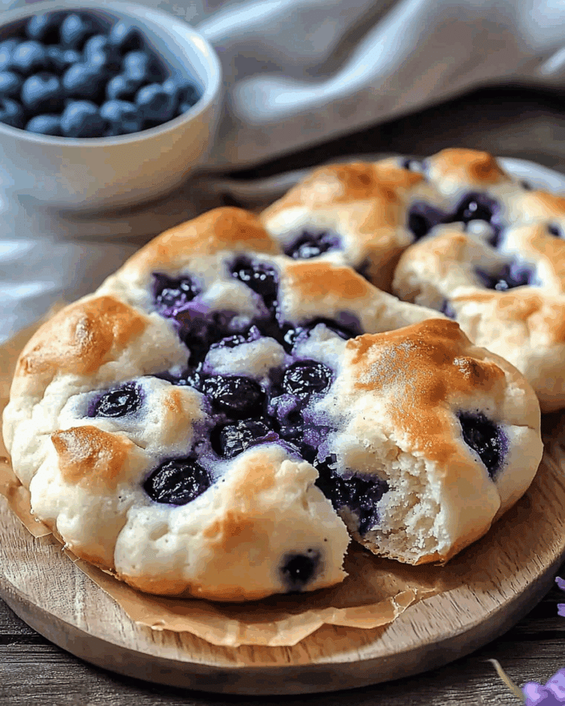 Cottage Cheese Blueberry Cloud Bread