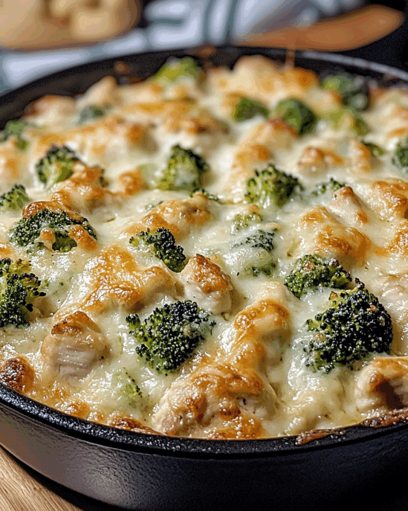 Creamy Chicken Alfredo Broccoli Bake 2
