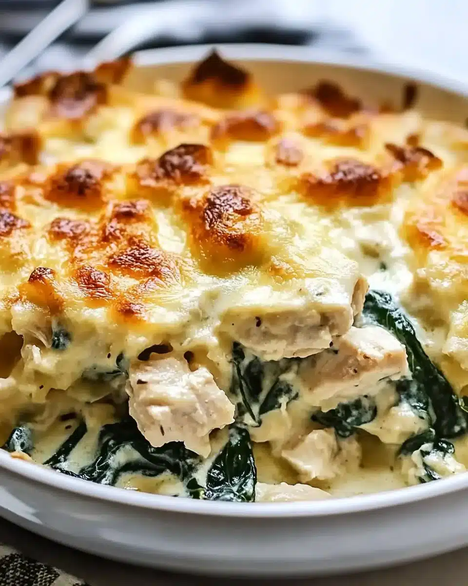 Creamy Chicken and Spinach Casserole: A Flavorful Delight!