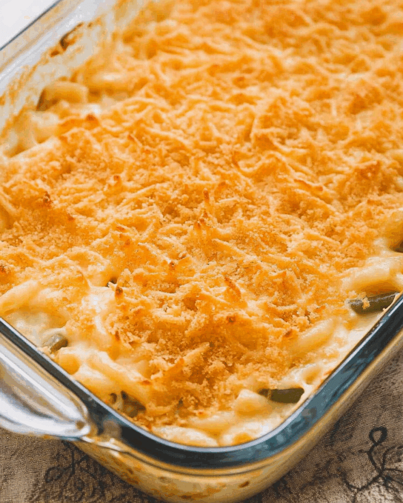 Creamy Mac and Cheese Green Bean Casserole 2
