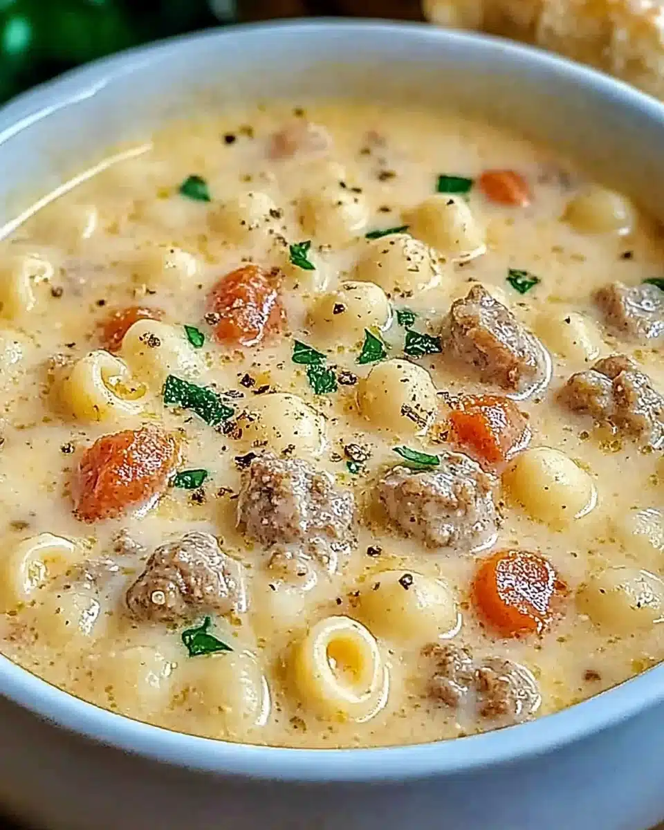 Creamy Parmesan Italian Sausage Ditalini Soup Delights You!