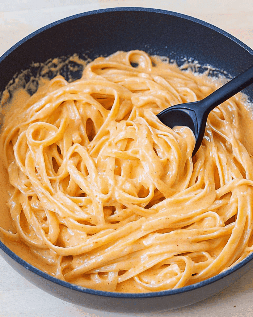 Creamy Red Pepper Alfredo Pasta 3