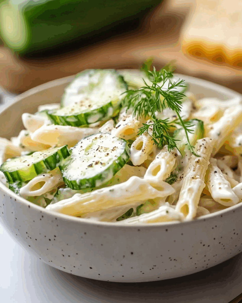 Crispy Cucumber Pasta Salad 1