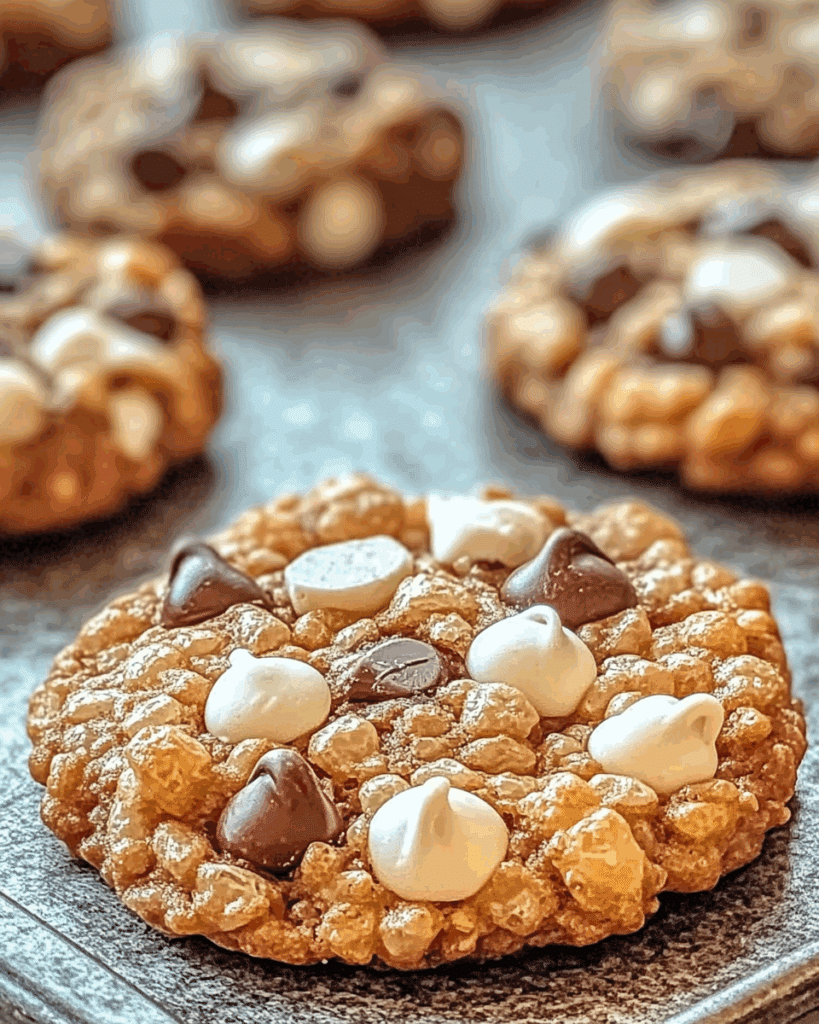 Crunchy Chocolate Chip Rice Krispie Cookies 3
