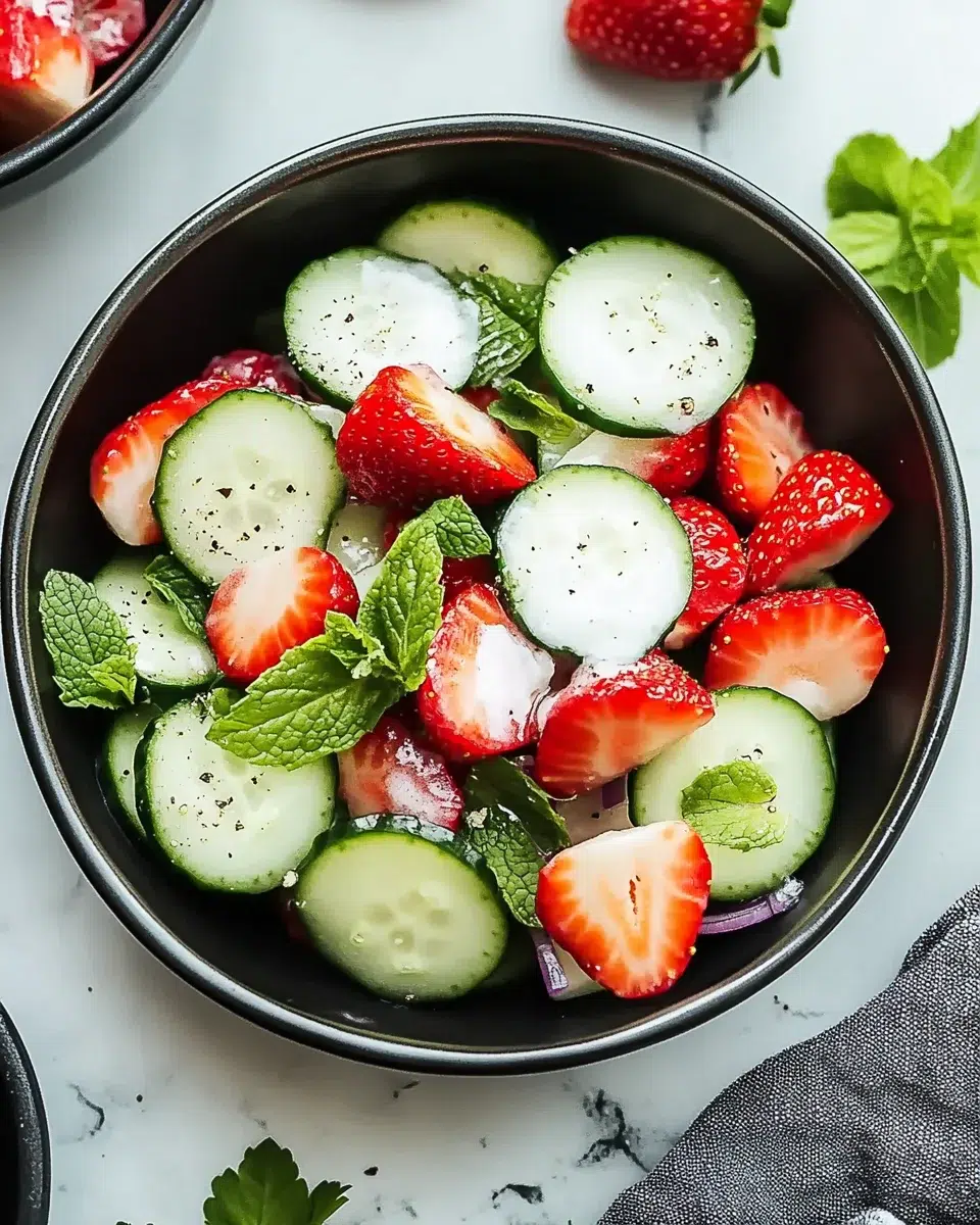 Cucumber Strawberry Salad: A Fresh Flavor Delight!