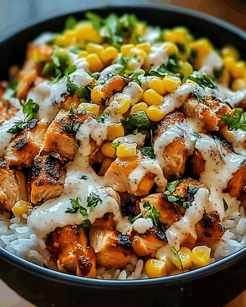 Effortless Street Corn Chicken Rice Bowl 2
