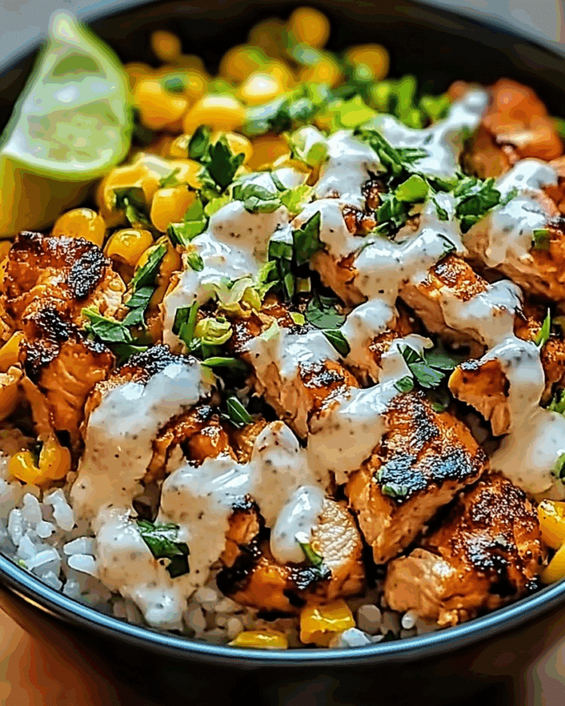 Effortless Street Corn Chicken Rice Bowl 3