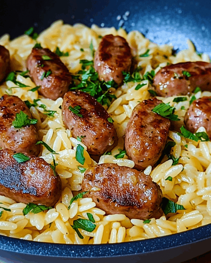 Garlic Butter Sausage and Orzo 2