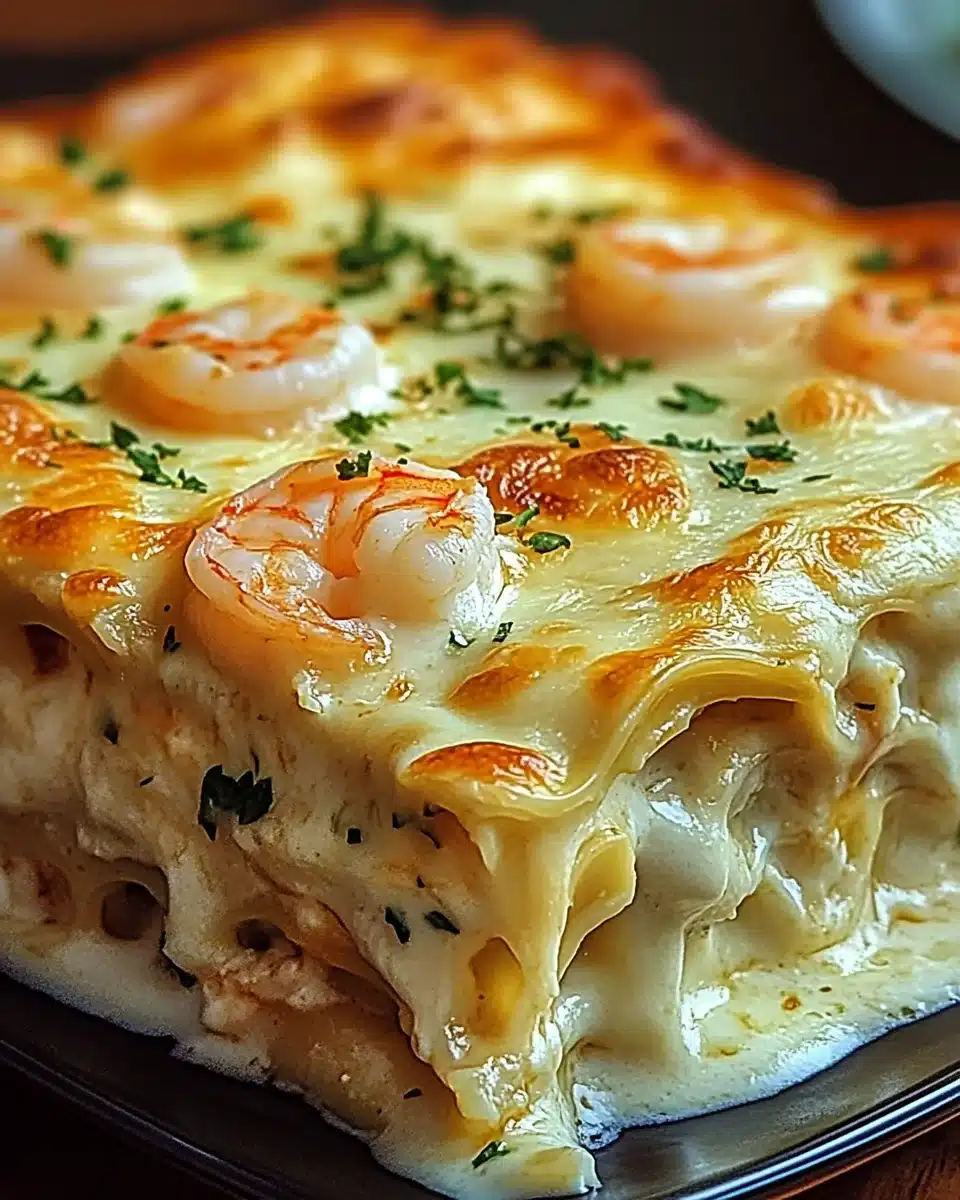 Garlic Butter Shrimp Scampi Lasagna: Elevate Dinner Tonight!