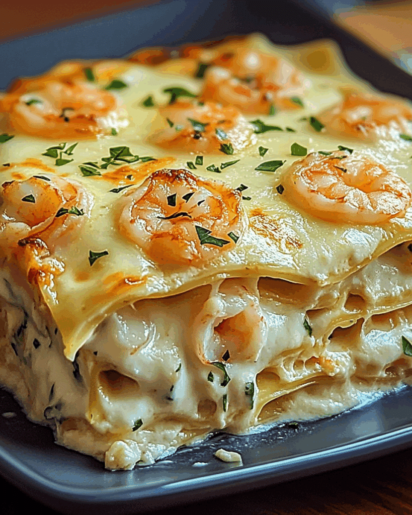Garlic Butter Shrimp Scampi Lasagna 2 1