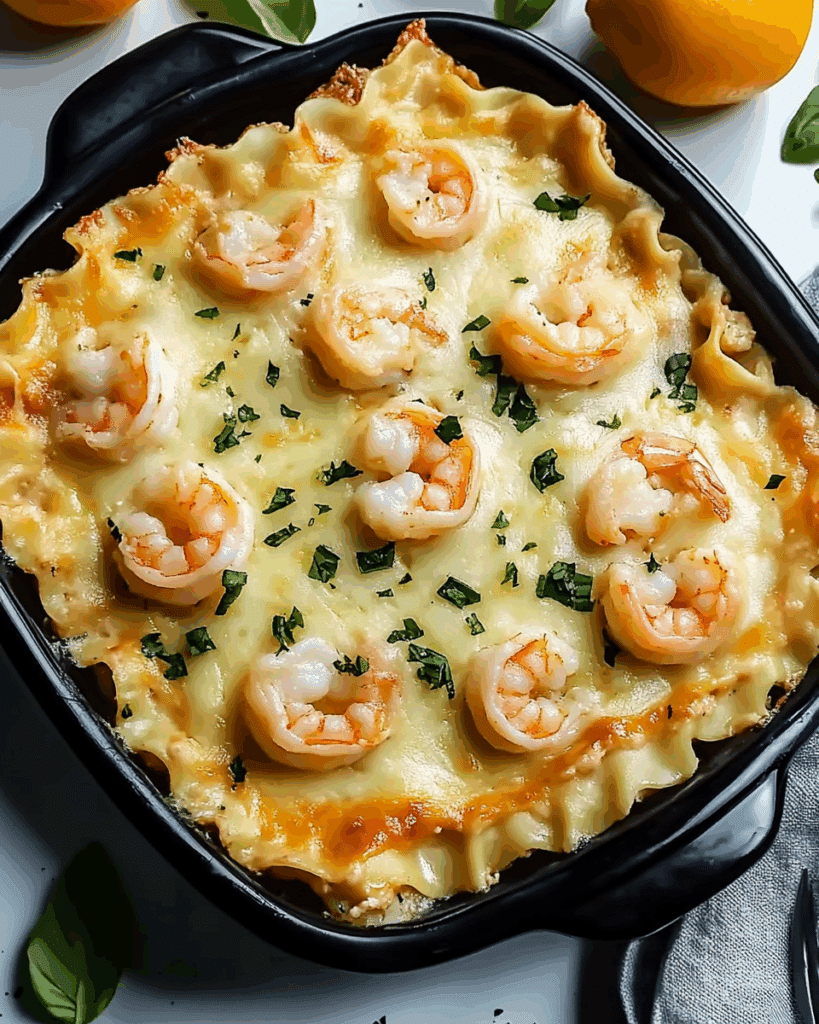 Garlic Butter Shrimp Scampi Lasagna 3