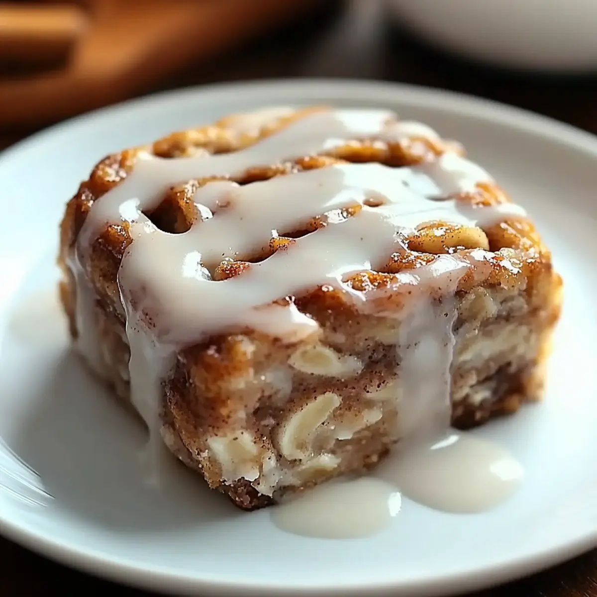 High Protein Cinnamon Roll Baked Oatmeal kn71ju