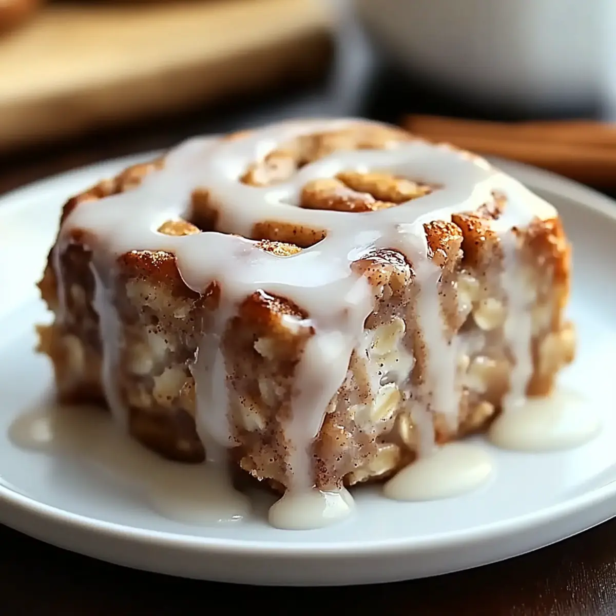 High-Protein Cinnamon Roll Baked Oatmeal for Cozy Mornings