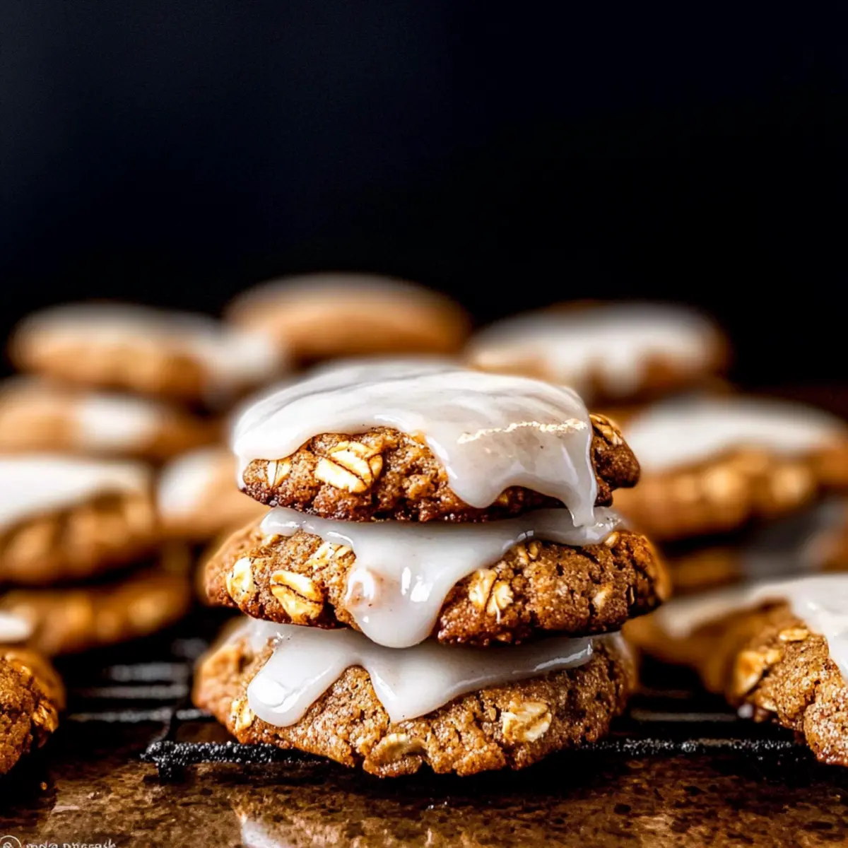 Iced Gingerbread Oatmeal Cookies d1z1em