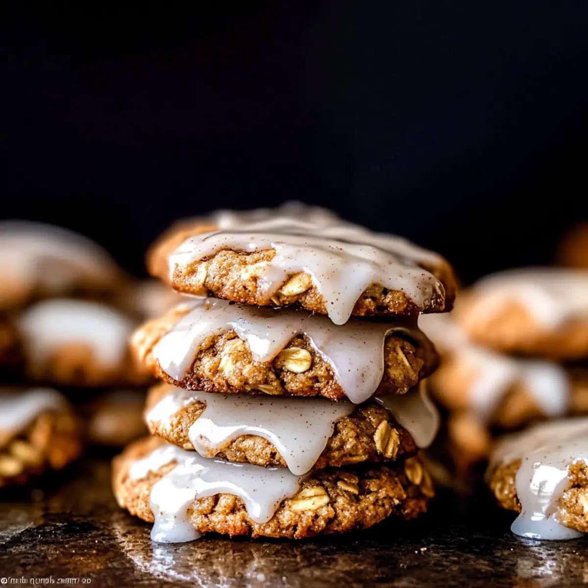 Iced Gingerbread Oatmeal Cookies penysu