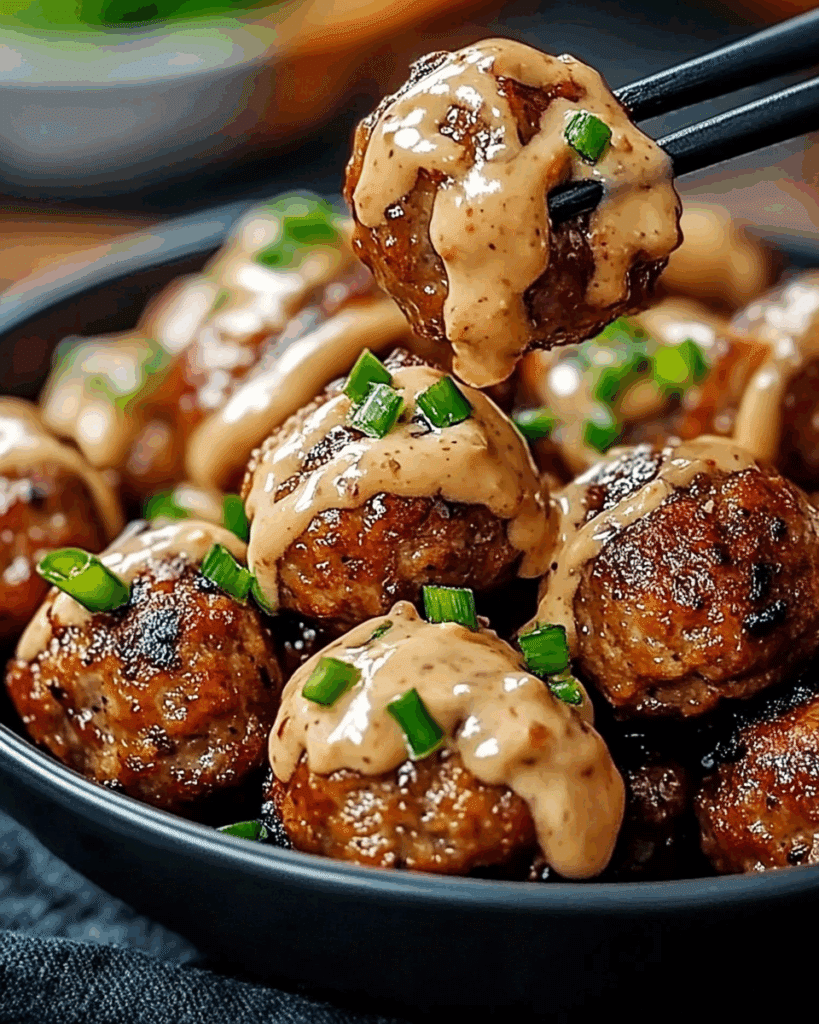 Korean BBQ Meatballs with Spicy Mayo Dip 2