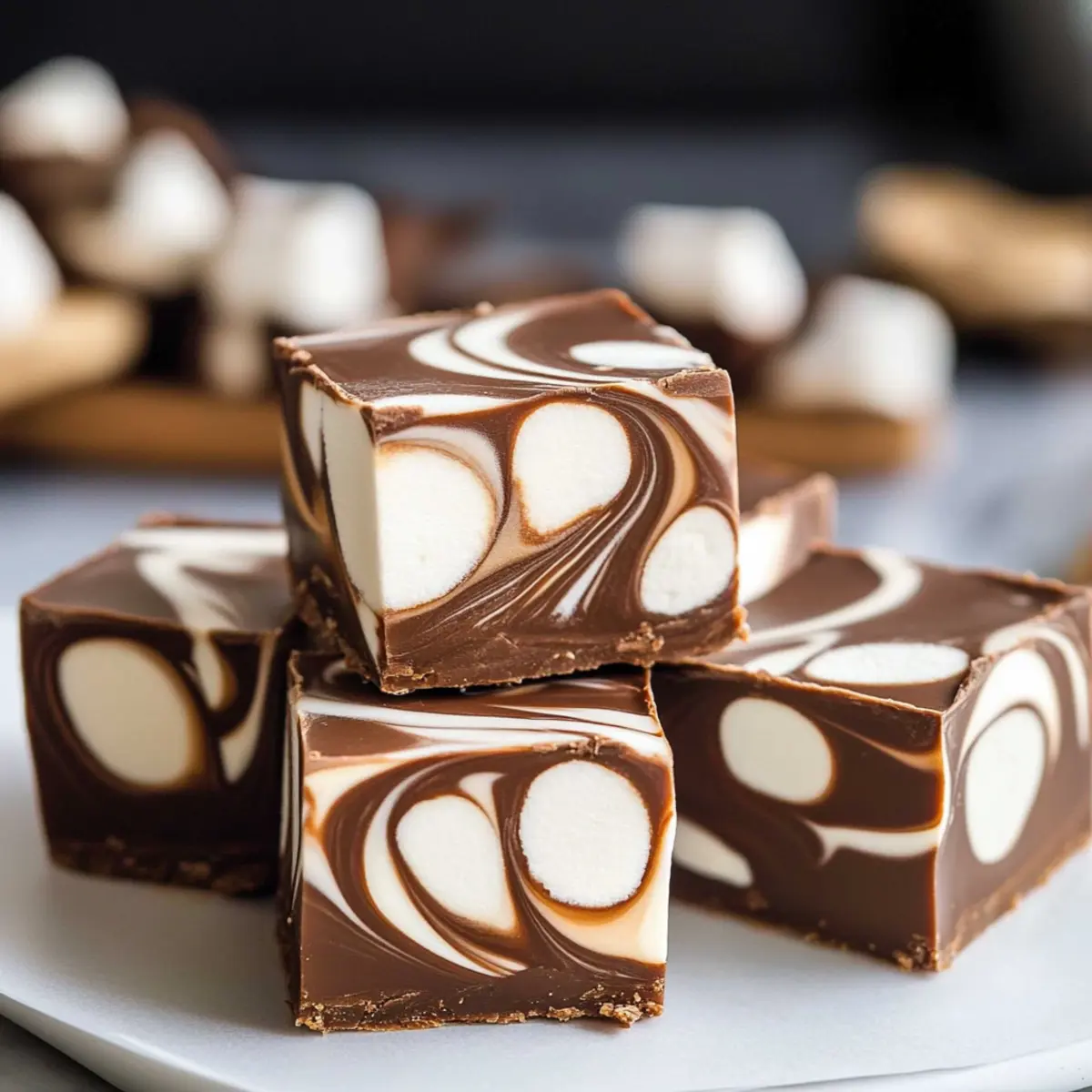 Creamy Marshmallow Swirl Fudge: No-Bake Bliss Awaits
