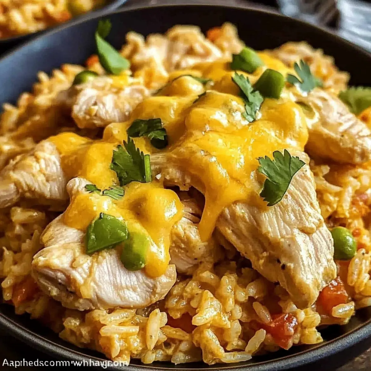 Mexican Chicken and Rice with Queso: Comfort in Every Bite