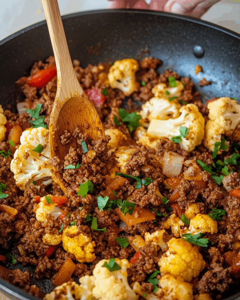 One Pan Ground Beef and Cauliflower Skillet 2